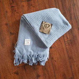 FARIBO 100% Pure Wool Afghan Throw Blanket 50 x 60 " Made in USA